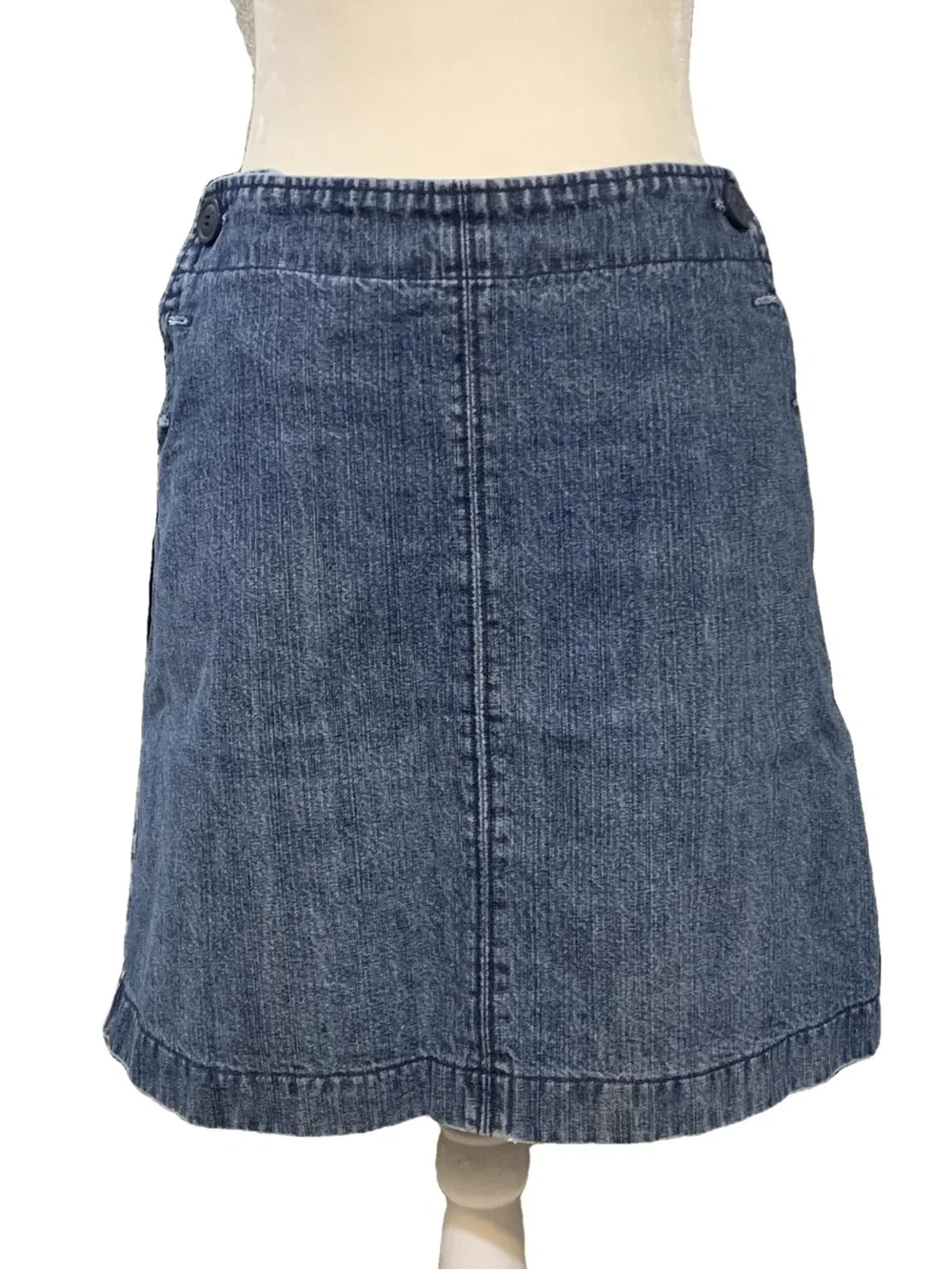 Boden A-Line Medium Wash Denim Jean Casual 100% Cotton Women’s Size 12R Skirt